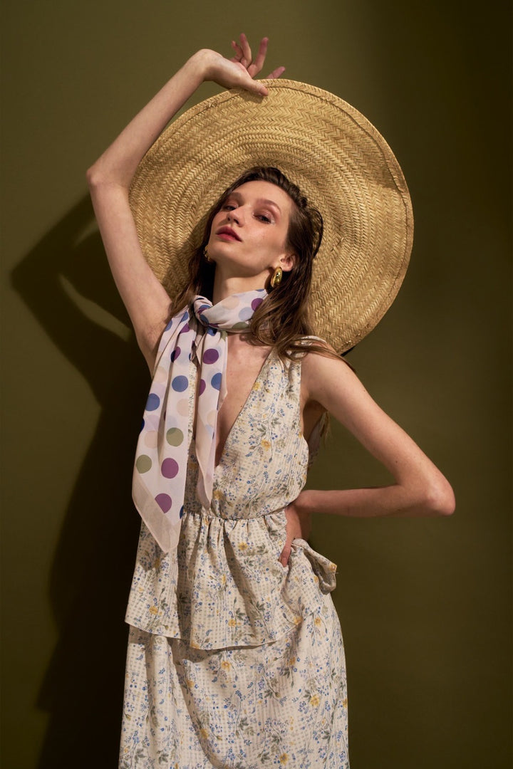 Vestido Peplum Mini-Flores