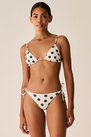 Top Cortininha Fixo Poá P&B