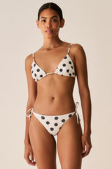 Top Cortininha Fixo Poá P&B