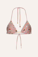 Top Cortininha Listrado Vermelho Mushroom