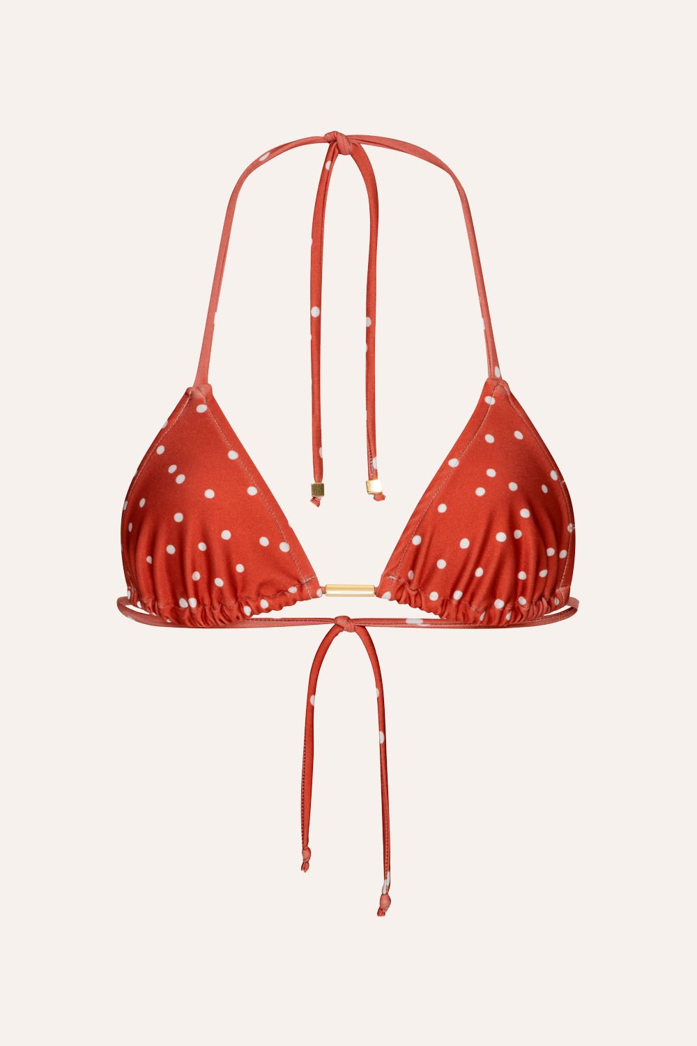 Top Cortininha Mini Poá Vermelho