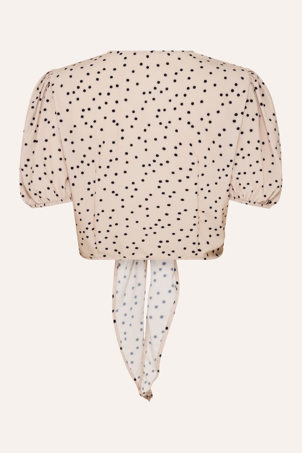 Blusa Cache Coeur Mini Poá Bege