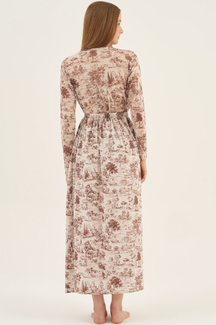 Saia Midi Toile de Jouy