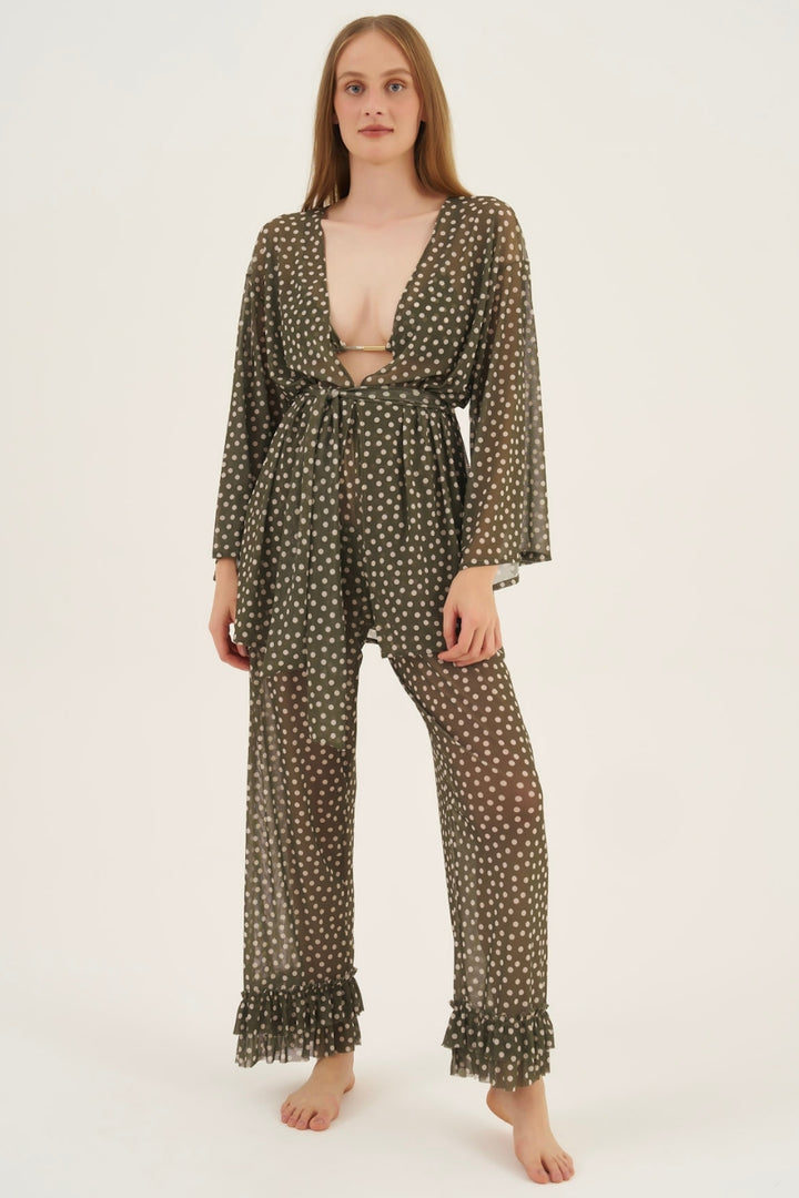 Kimono Tule Poá Leaf