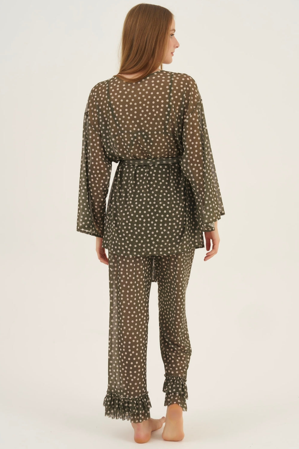 Kimono Tule Poá Leaf