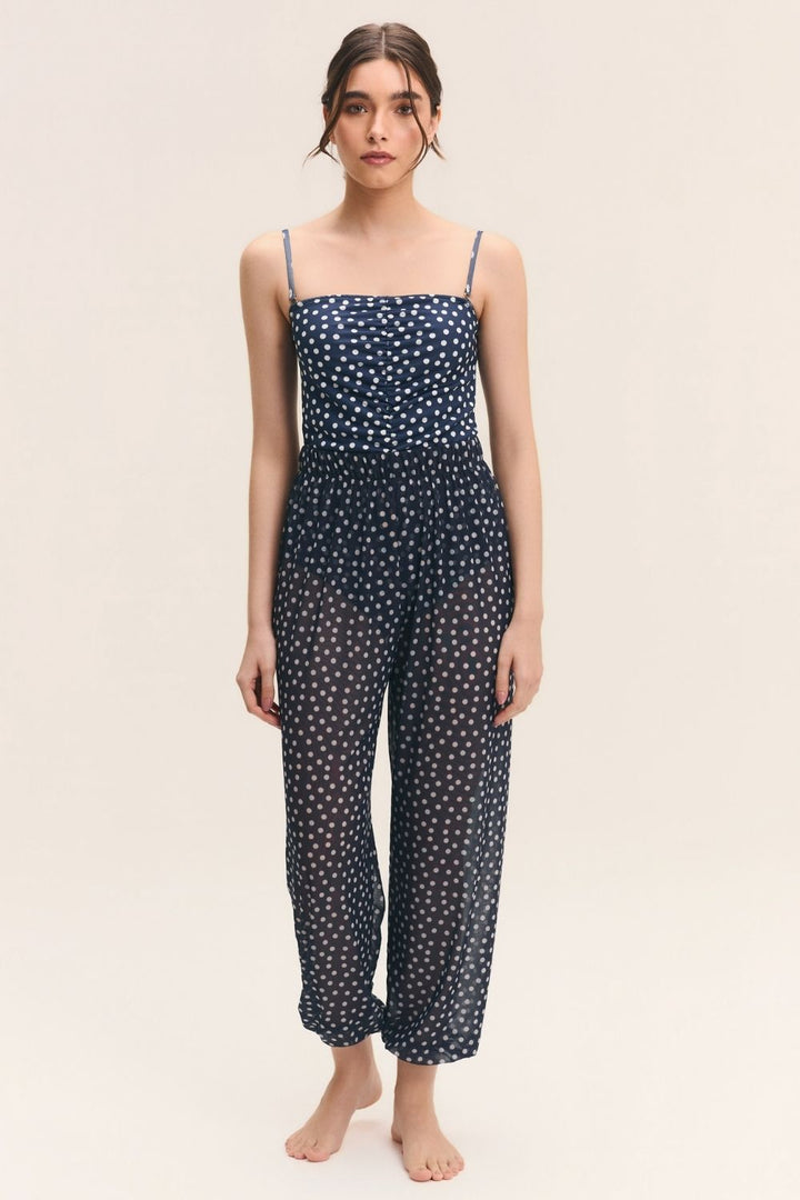Calça Tule Poá Marinho