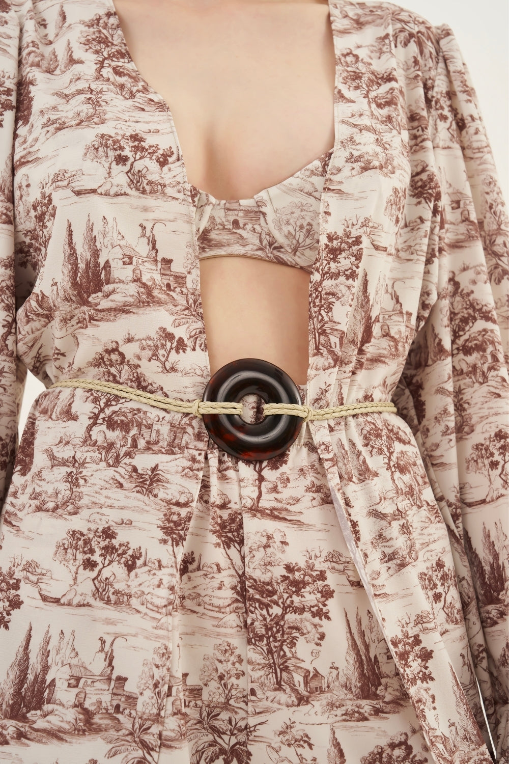 Conjunto Robe Toile de Jouy