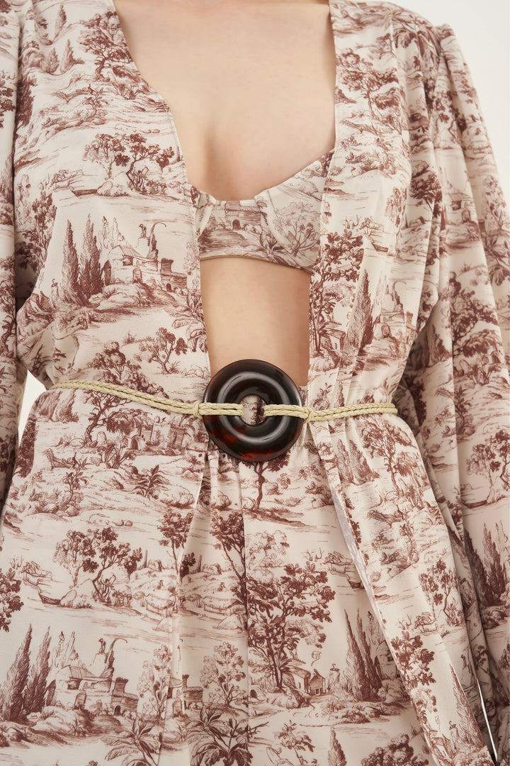 Conjunto Robe Toile de Jouy