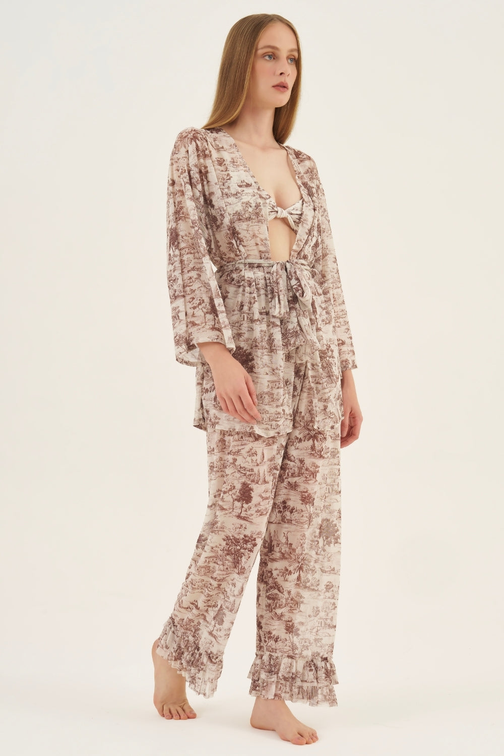 Calça Tule Toile de Jouy