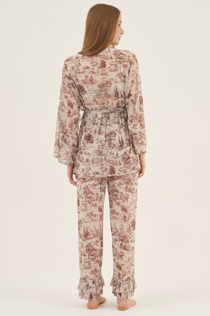 Calça Tule Toile de Jouy