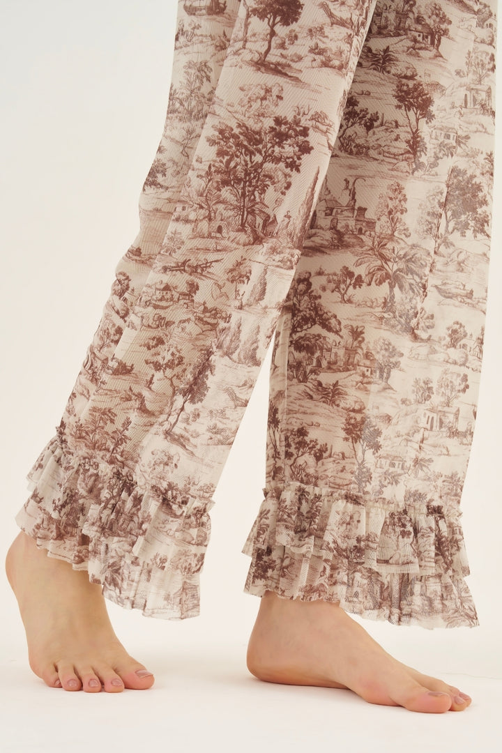 Calça Tule Toile de Jouy