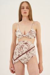 Top Nó Toile de Jouy