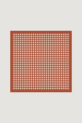 Lenço Petit Carré Vichy Terracota