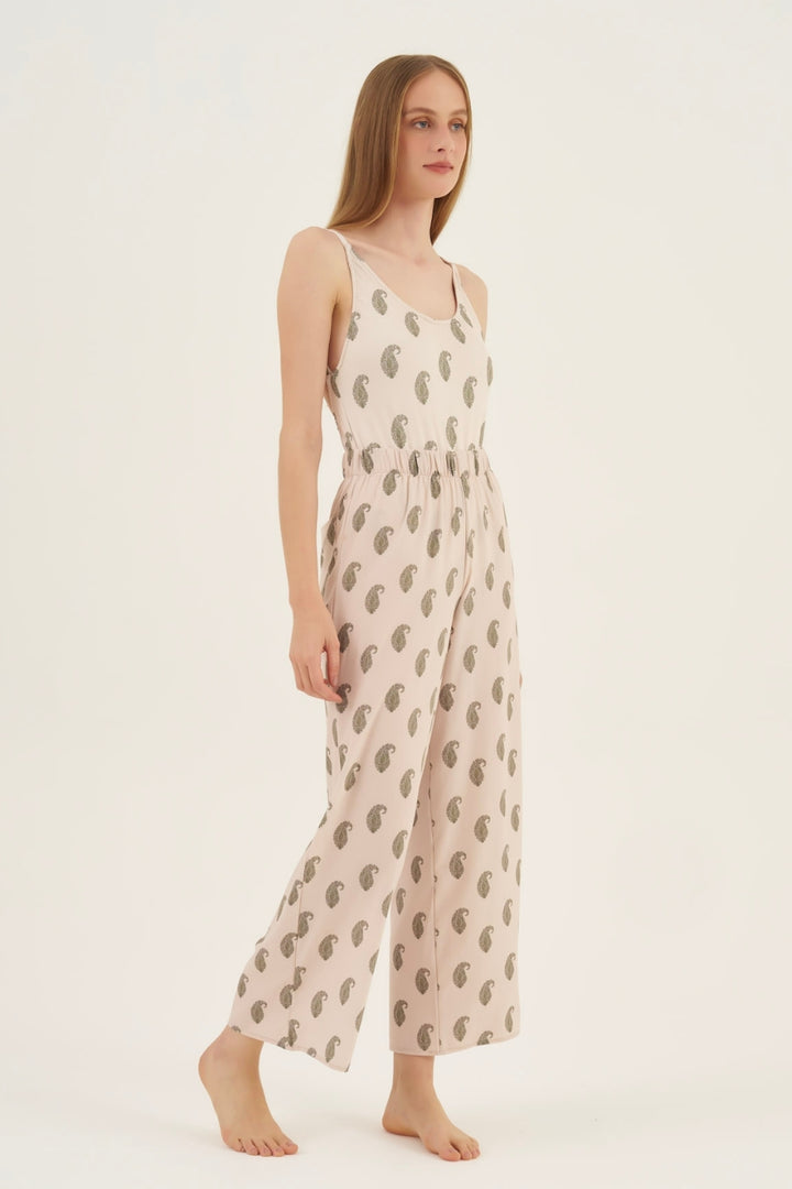 Calça Wide-Leg Paisley