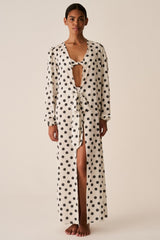 Robe Cover-up Poá P&B