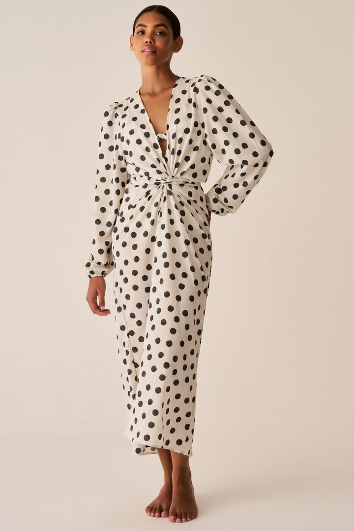 Robe Cover-up Poá P&B