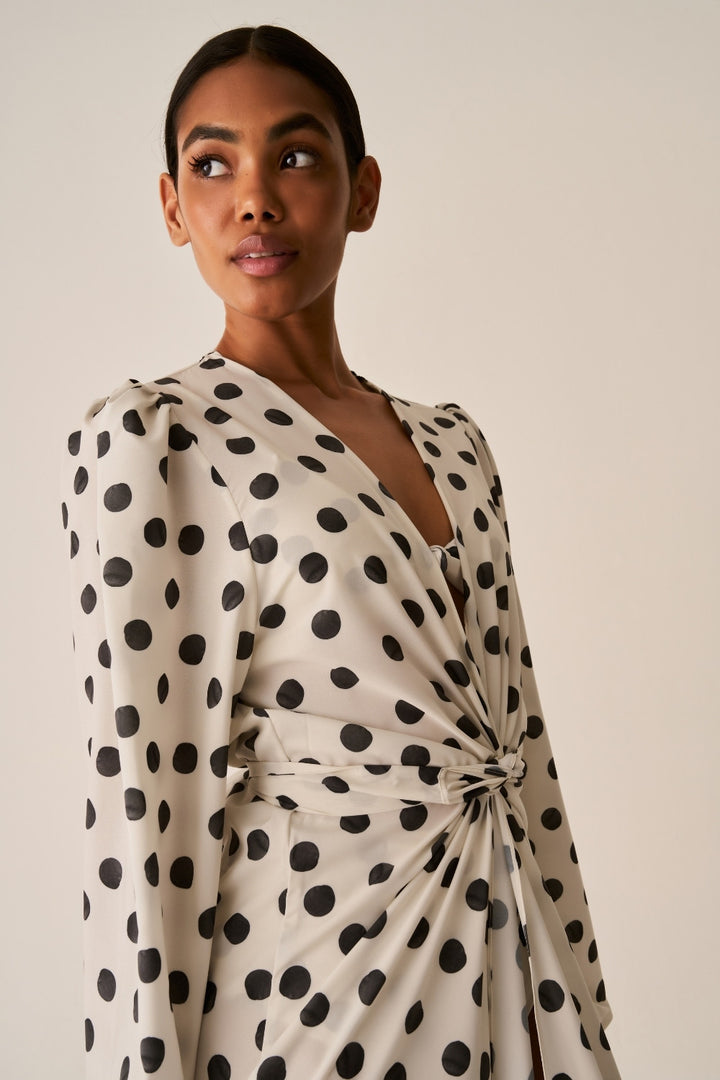 Robe Cover-up Poá P&B