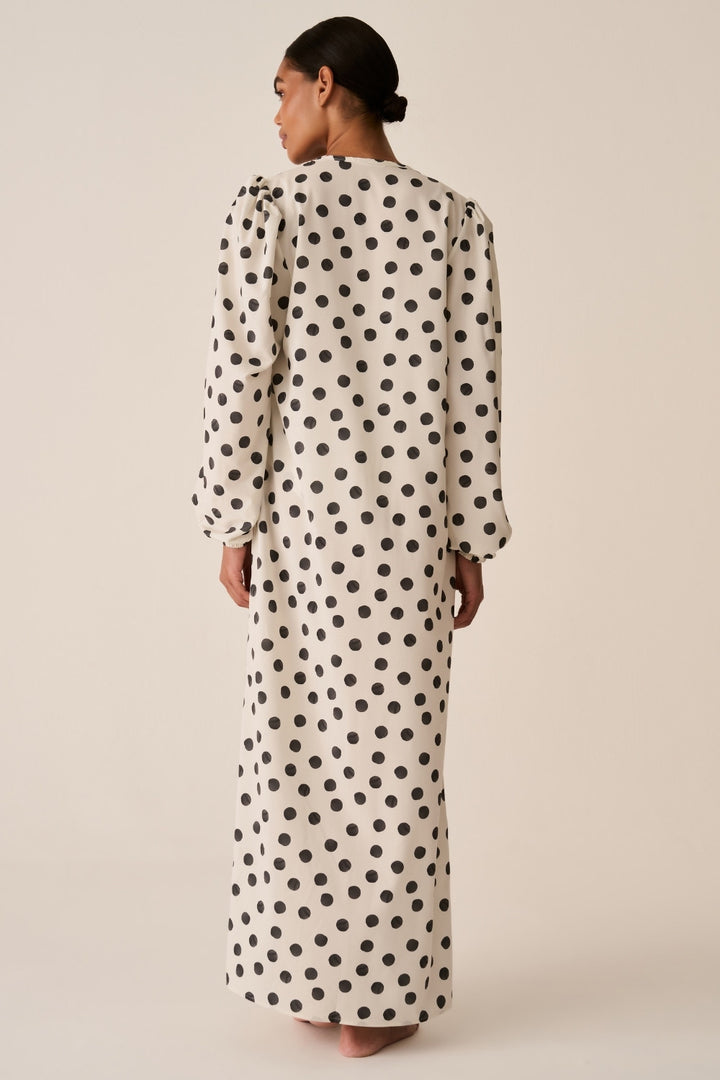 Robe Cover-up Poá P&B