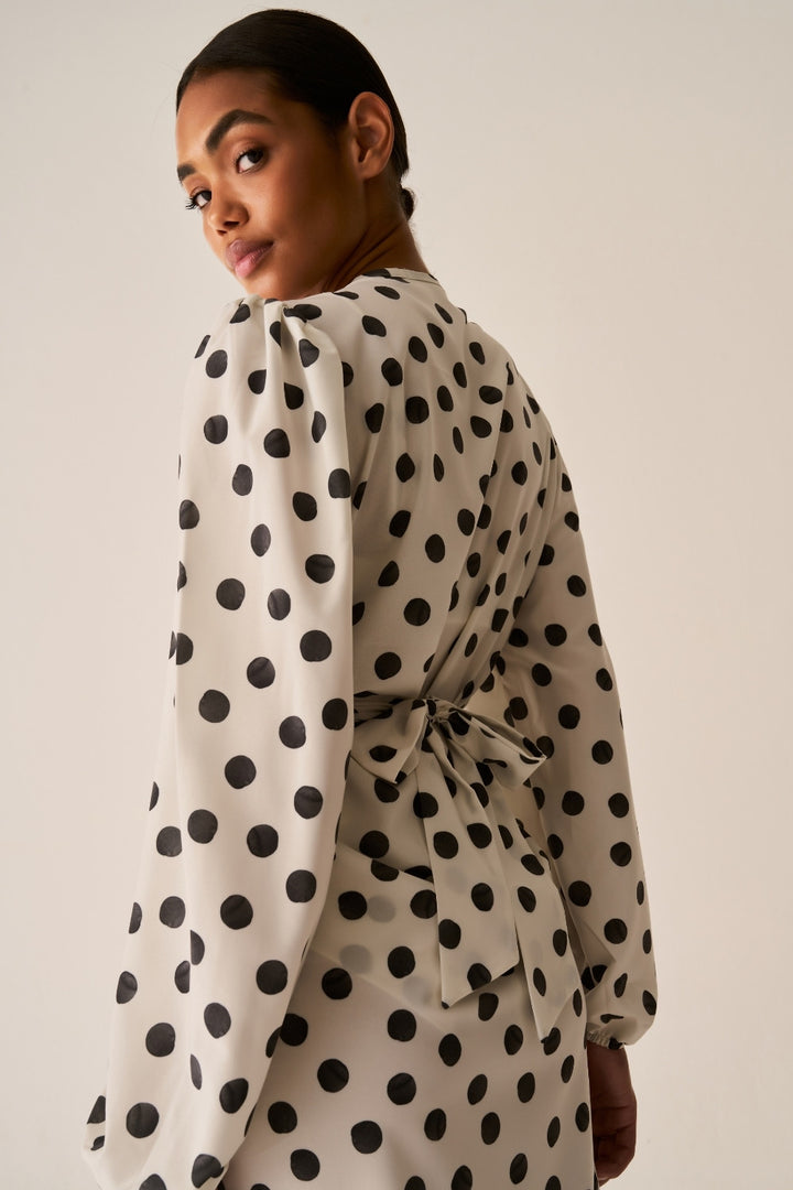 Robe Cover-up Poá P&B