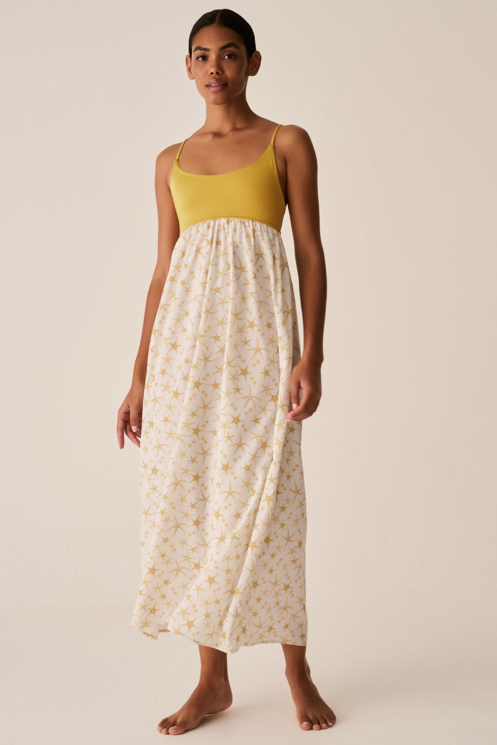 Vestido Bicolor Estrelas-do-Mar