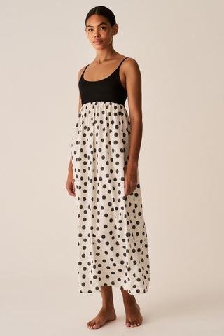 Vestido Bicolor Poá P&B