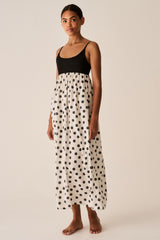 Vestido Bicolor Poá P&B