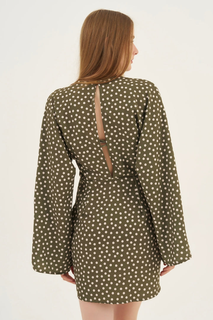 Vestido Kimono Poá Leaf