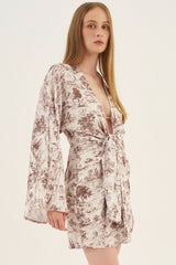 Vestido Kimono Toile de Jouy