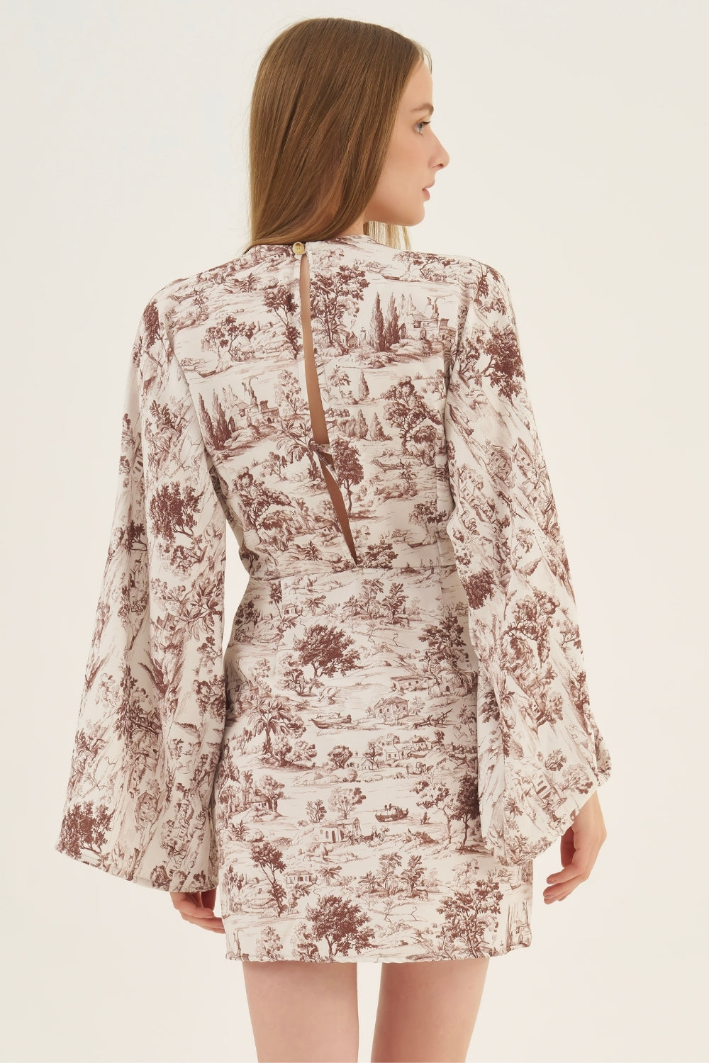 Vestido Kimono Toile de Jouy