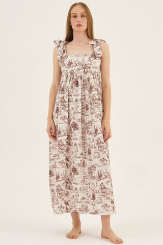 Vestido Laço Toile de Jouy