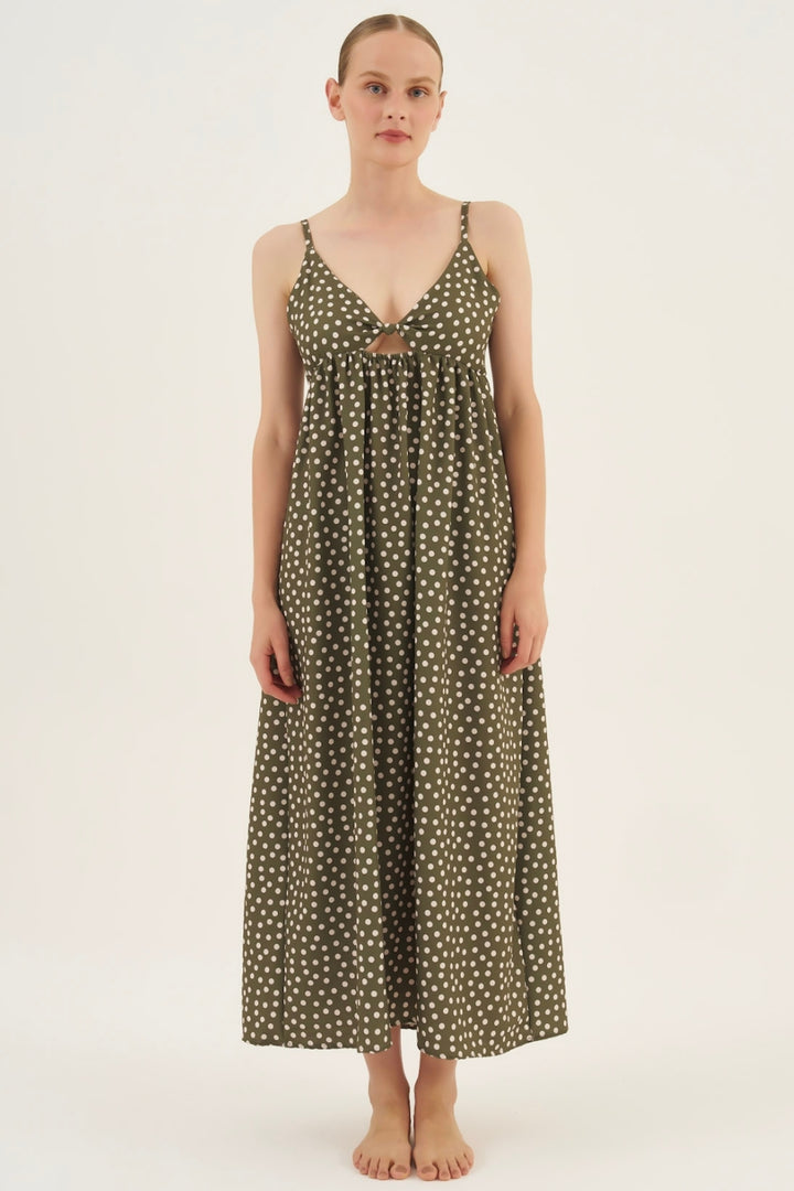 Vestido Nózinho Poá Leaf