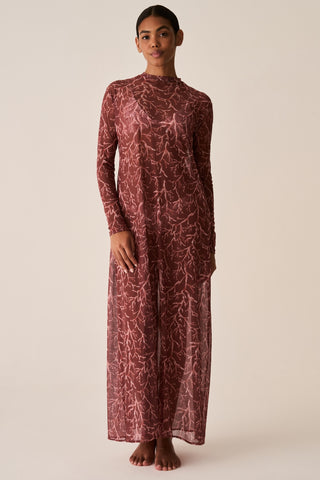 Vestido Midi Tule Coral Reef