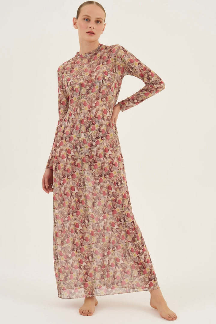 Vestido Midi Tule Orchid