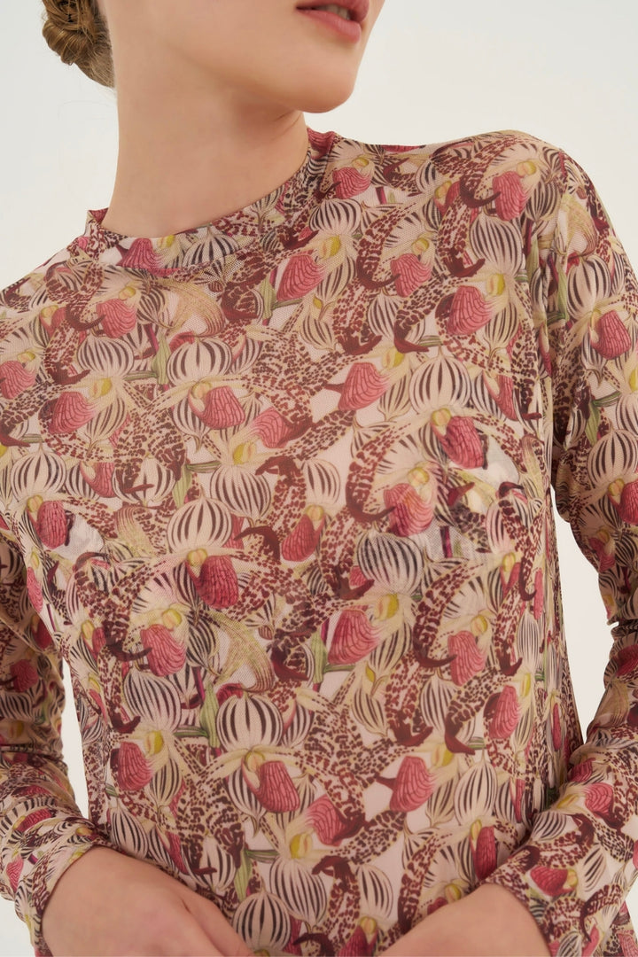 Vestido Midi Tule Orchid