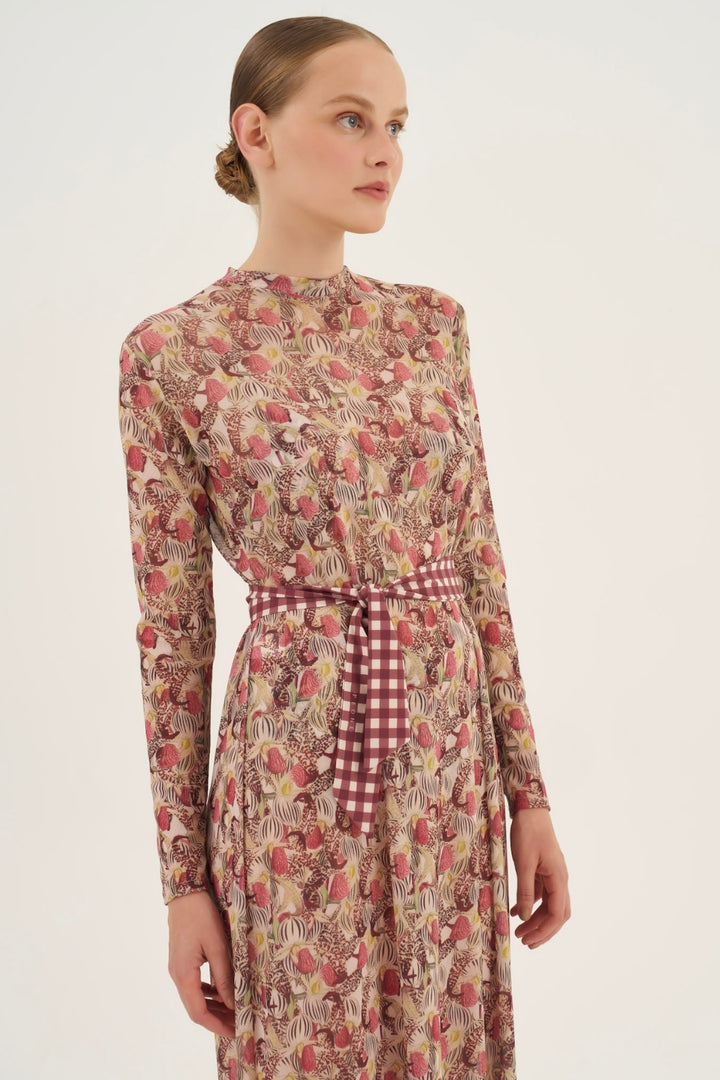 Vestido Midi Tule Orchid