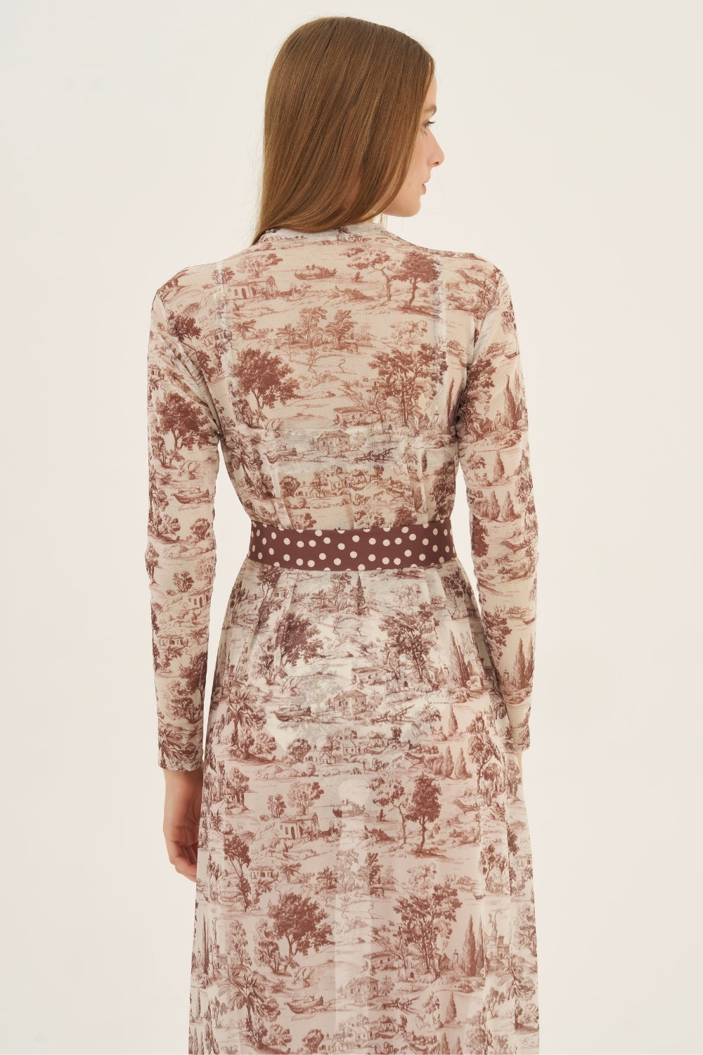 Lenço Twilly Poá Chocolate