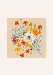 Lenço Carré Poppy Bloom